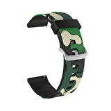 E2M Samsung Watch 22mm KRD-24 Kamuflaj Yeşil Kordo