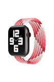 E2m Apple Watch Uyumlu 42-44mm Krd-15 Örgü Spor Pembe Kordon S Beden 