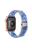 E2m Apple Watch Uyumlu 42-44mm Krd-25 Resin Mavi Kordon 