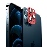 BİNANO IPHONE 12 PRO 360 METAL KIRMIZI CAMERA KORU