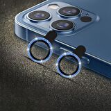 BİNANO IPHONE 11/12 MİNİ DIAMOND MAVİ CAMERA KORUY