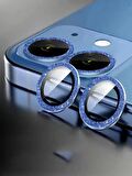 BİNANO IPHONE 12 PRO DIAMOND MAVİ CAMERA KORUYUCU