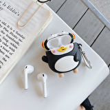 E2M AIRPODS 1-2 KILIF SEViMLi PENGUEN SiYAH