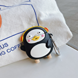 E2M AIRPODS 1-2 KILIF SEViMLi PENGUEN SiYAH