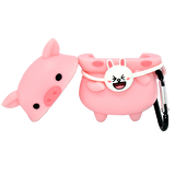 E2M AIRPODS 1-2 KILIF PEMBE BURUNLU DOMUZCUK PEMBE