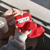 E2M AIRPODS 3 KILIF ORİGAMİ KALP KIRMIZI