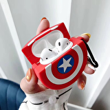 E2M AIRPODS 1-2 KILIF KAPTAN AMERİKA KIRMIZI