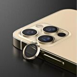 Binano Metal Ring Iphone 13/13 Mini Gold Kamera Koruyucu