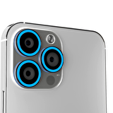 Binano Iphone 12 Pro Max Fosforlu Mavi Kamera Koruyucu
