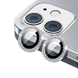 Binano Iphone 13/13 Mini Taşlı Mavi Kamera Koruyuc