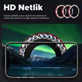 Binano Iphone 13/13 Mini Taşlı Gökkuşağı Kamera Ko