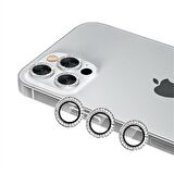 Binano Iphone 11 Pro/11 Pro Max/12 Pro Taşlı Silver Kamera Koruyucu