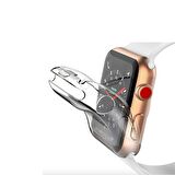 BİNANO Apple Watch Uyumlu 40MM SİLİKON KASA VE EKRAN KORUYUCU ŞEFFAF 
