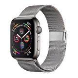 E2M Apple Watch Uyumlu 38-40-41MM KRD-31 METAL GÜMÜŞ KORD 