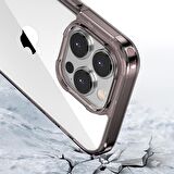 BİKAPAK ELIT CRYSTAL IPHONE 15 PRO ŞEFFAF SİYAH KAPAK