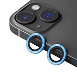 BİNANO METAL RİNG IPHONE 15/15 PLUS DENİZ MAVİSİ KAMERA KORUYUCU