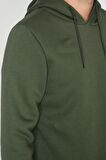 Erkek Siyah Kapüsonlu Sweatshirt 0KAM71593LK