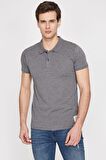Erkek Gri Polo Yaka T-Shirt 9YAM12032LK