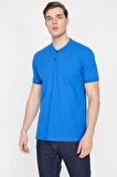 Erkek Mavi Polo Yaka T-Shirt 9YAM12133LK
