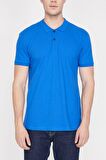Erkek Mavi Polo Yaka T-Shirt 9YAM12133LK