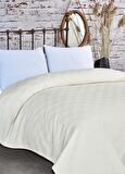 Komfort Home Tek Kişilik Dama Desen %100 Pamuk Pike / Krem