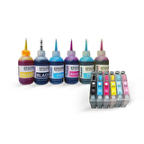 EPSON T0801-T0806 UYUMLU Dolan Kartuş Seti - DOLU Claria MÜREKKEPLİ - P50/ PX650/ PX660/ PX700/ PX72