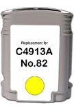 HP C4913A HP 82 Sarı Uyumlu Kartuş  Designjet 111, 510, 800, 815, 820