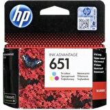 HP 651 C2P11A RENKLİ ORJİNAL KARTUŞ DeskJet 5645 / 5575