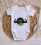 BK Kids İsimli Amcam Her Şeyi Halleder Tasarımlı Bebek Body Zıbın - Model 1