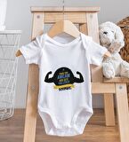 BK Kids İsimli Amcam Her Şeyi Halleder Tasarımlı Bebek Body Zıbın - Model 1