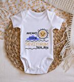 BK Kids İsimli Amcamı Çok Seviyorum Tasarımlı Bebek Body Zıbın - Model 1