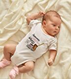 BK Kids İsimli Annemin Kahveye İhtiyacı Var Tasarımlı Bebek Body Zıbın - Model 1