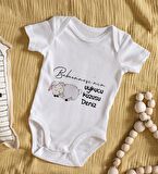 BK Kids İsimli Babaannesi'nin Uykucu Kuzusu Tasarımlı Bebek Body Zıbın - Model 1