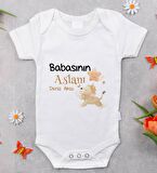 BK Kids İsimli Babasının Aslanı Tasarımlı Bebek Body Zıbın - Model 1