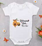 BK Kids İsimli Babasının Balı Tasarımlı Bebek Body Zıbın - Model 1