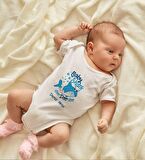 BK Kids İsimli Baby Shark Tasarımlı Bebek Body Zıbın - Model 1