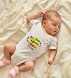 BK Kids İsimli Beni Yavaşça Teyzeme Verin Tasarımlı Bebek Body Zıbın - Model 1