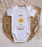 BK Kids İsimli Daddy's Little Sunshine Tasarımlı Bebek Body Zıbın - Model 1