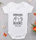 BK Kids İsimli Drinking Buddies Tasarımlı Bebek Body Zıbın - Model 1