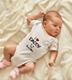 BK Kids İsimli I Love Daddy Tasarımlı Bebek Body Zıbın - Model 1