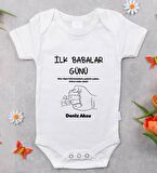 BK Kids İsimli İlk Babalar Günü Tasarımlı Bebek Body Zıbın - Model 2