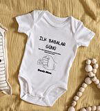 BK Kids İsimli İlk Babalar Günü Tasarımlı Bebek Body Zıbın - Model 2