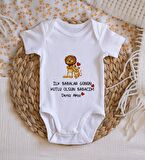 BK Kids İsimli İlk Babalar Günü Tasarımlı Bebek Body Zıbın - Model 3