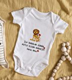 BK Kids İsimli İlk Babalar Günü Tasarımlı Bebek Body Zıbın - Model 3