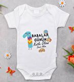 BK Kids İsimli İlk Babalar Günü Tasarımlı Bebek Body Zıbın - Model 4