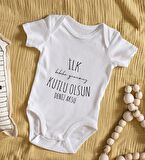 BK Kids İsimli İlk Babalar Günümüz Tasarımlı Bebek Body Zıbın - Model 1