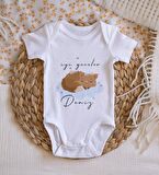 BK Kids İsimli İyi Geceler Tasarımlı Bebek Body Zıbın - Model 1