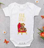 BK Kids İsimli Kral Tasarımlı Bebek Body Zıbın - Model 1