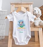 BK Kids İsimli Küçük Deniz Kızı Tasarımlı Bebek Body Zıbın - Model 1