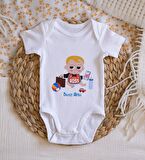 BK Kids İsimli Little Boss Tasarımlı Bebek Body Zıbın - Model 1